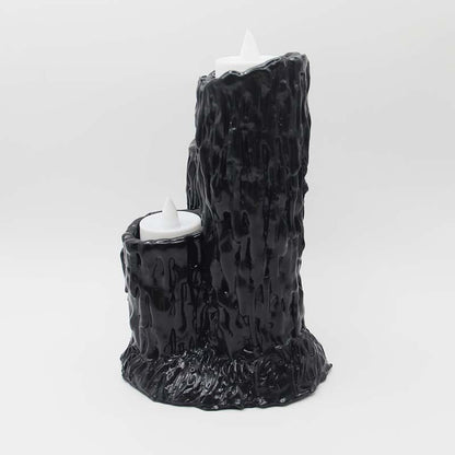 Halloween Candlestick Melting Candle Cluster Melting Black Lava Candle Holder