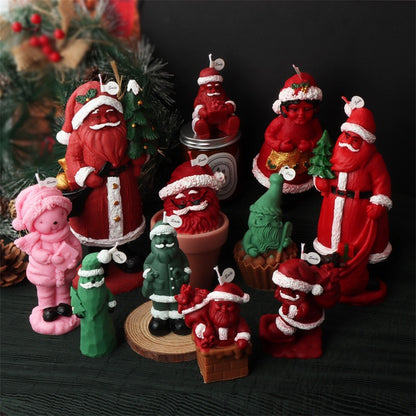 Cartoon Santa Claus candle mold Christmas