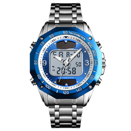 Men's Fashion Solar Multifunctional Steel Strap Watch