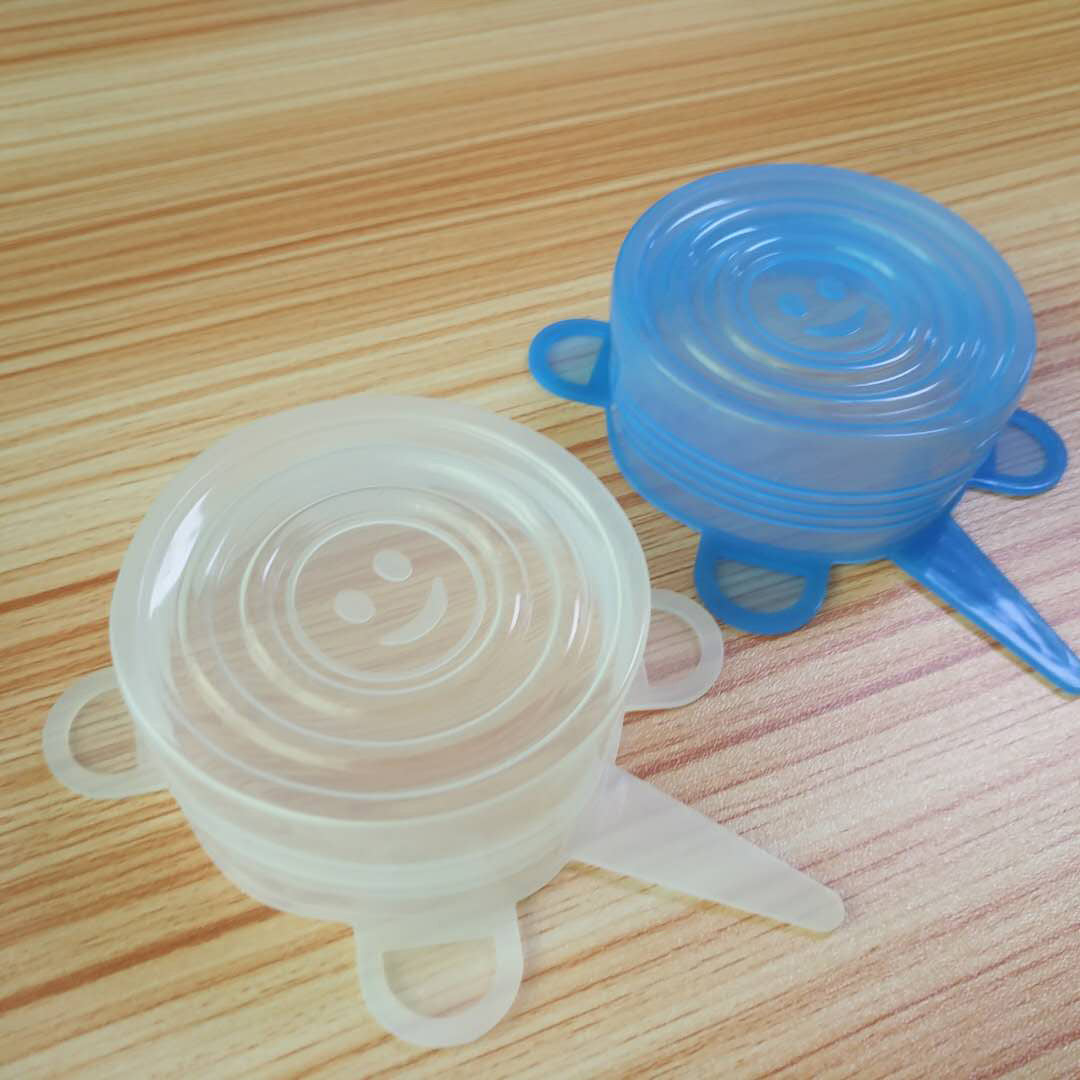 The 6-piece set of multi-functional silicone lid can be stretched to seal the fruit and vegetable lid