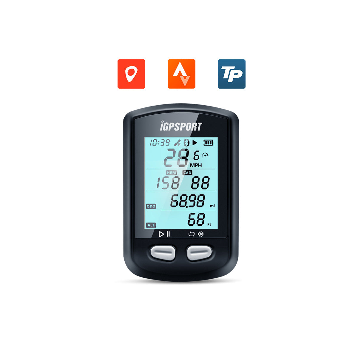 iGPSPORT iGS10S Stopwatch GPS Bicycle Computer ANT+ Heart Rate Cadence