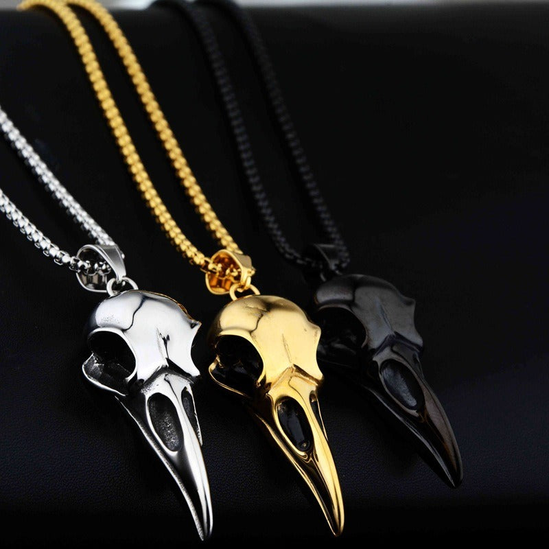 Crow Head Pendant Hip Hop Versatile Titanium Steel Necklace