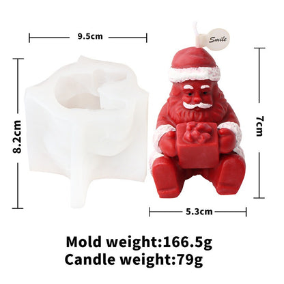 Cartoon Santa Claus candle mold Christmas