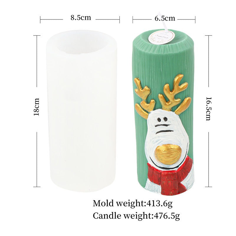 8 Nordic style Christmas Santa Claus pillar candle