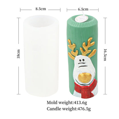 8 Nordic style Christmas Santa Claus pillar candle