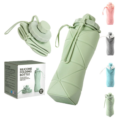 600ml Folding Silicone Water Bottle Sports Water Bottle