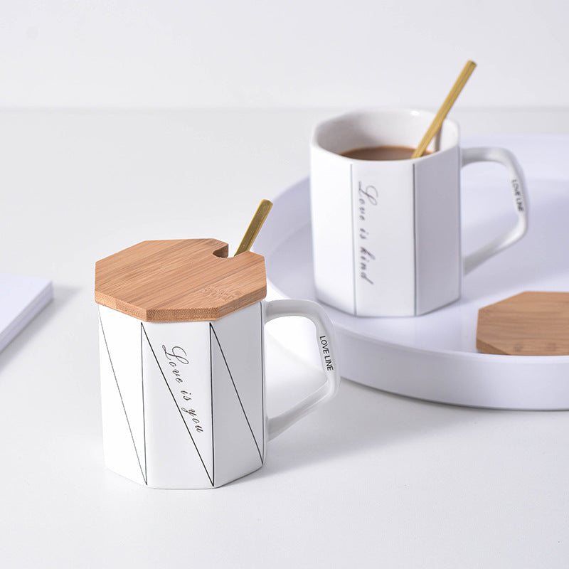 Creative Nordic Octagonal Ceramic Cup