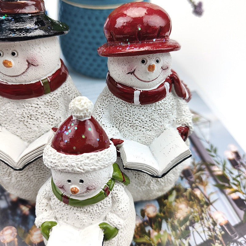 Christmas Snowman Resin Ornament