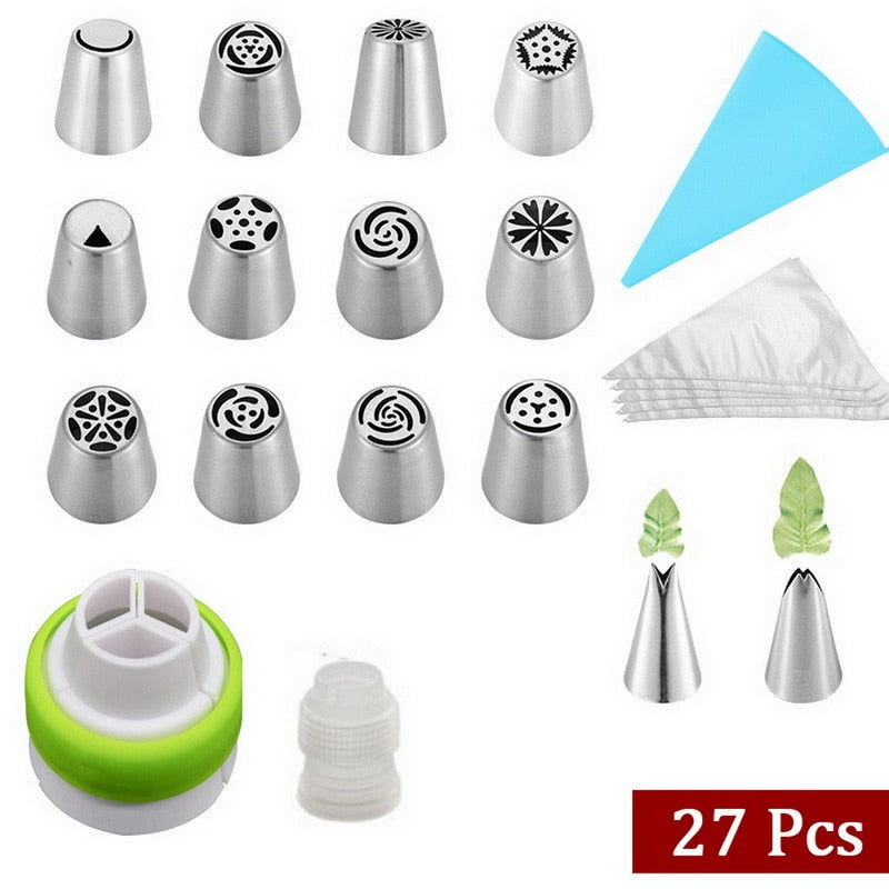 22pcs/Set Russian Tulip Icing Piping Nozzles Stainless Steel Flower