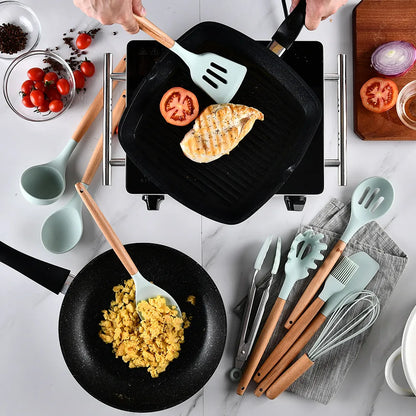 Cooking Tools Set Premium Silicone Kitchen Cooking Utensils Set