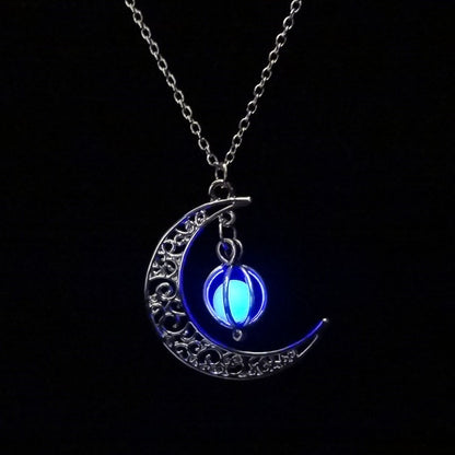 Luminous Moon Plus Pumpkin Necklace