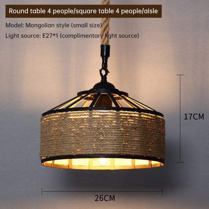 Chandelier, Household, Commercial, Hemp Rope Lamp