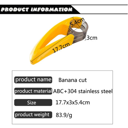 Stainless Steel Banana Cutter Fruit Vegetable Sausage Slicer Salad Sundaes Tools Cooking Tools Kitchen Accessories Gadgets