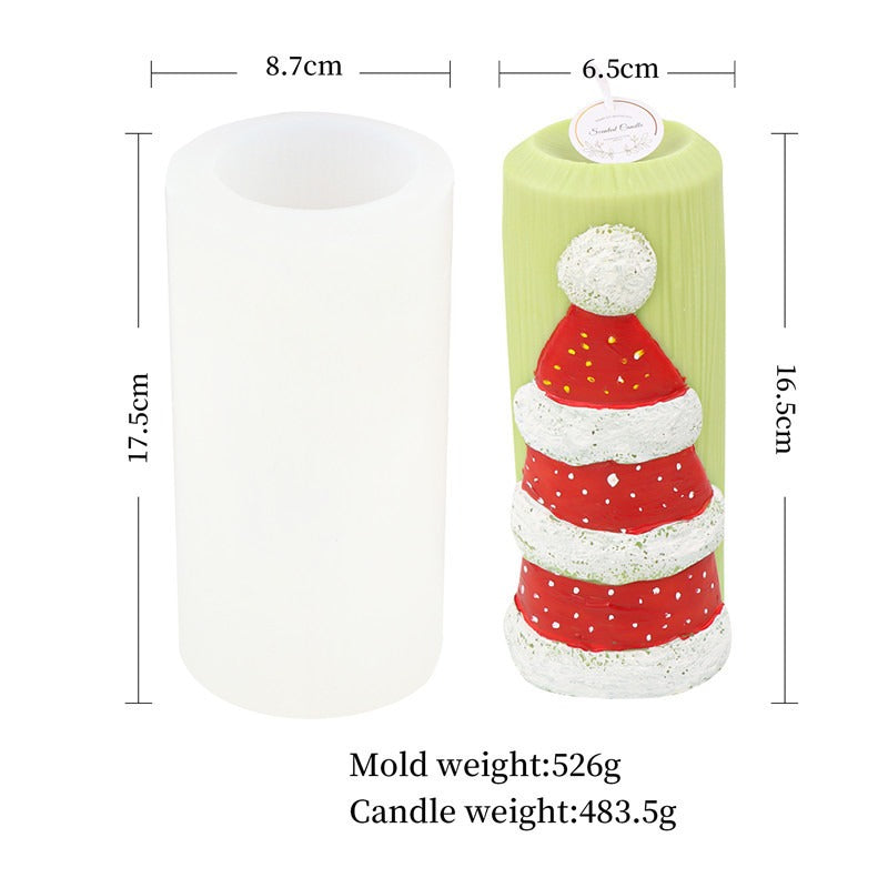 8 Nordic style Christmas Santa Claus pillar candle