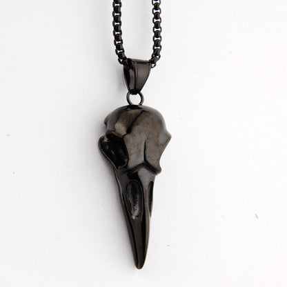 Crow Head Pendant Hip Hop Versatile Titanium Steel Necklace