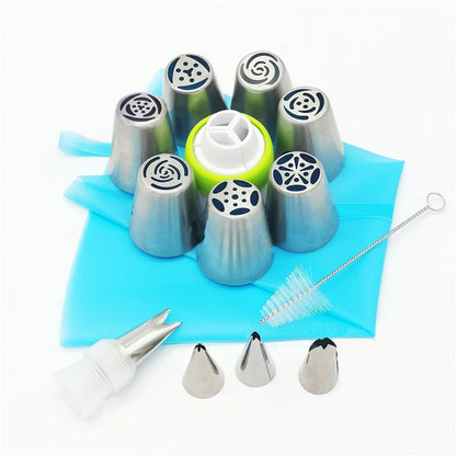 22pcs/Set Russian Tulip Icing Piping Nozzles Stainless Steel Flower