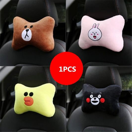 Cute Cartoon Car Headrest Pillow