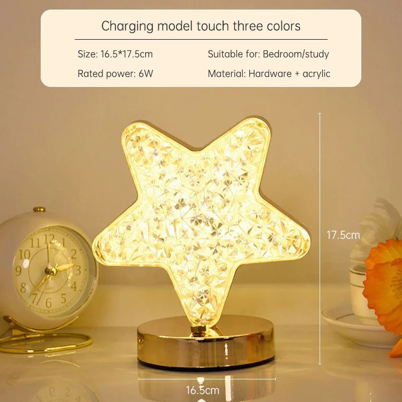 Creative Gift Star Moon Night Light Charging Touch 3 Color