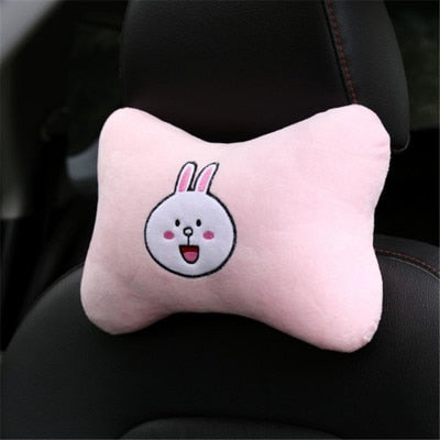 Cute Cartoon Car Headrest Pillow