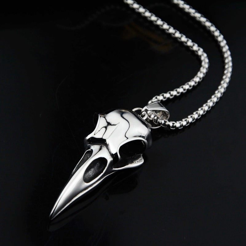 Crow Head Pendant Hip Hop Versatile Titanium Steel Necklace