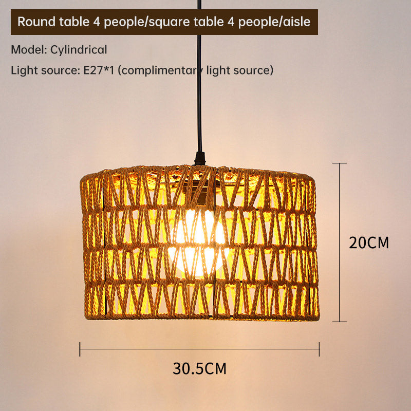 Chandelier, Household, Commercial, Hemp Rope Lamp