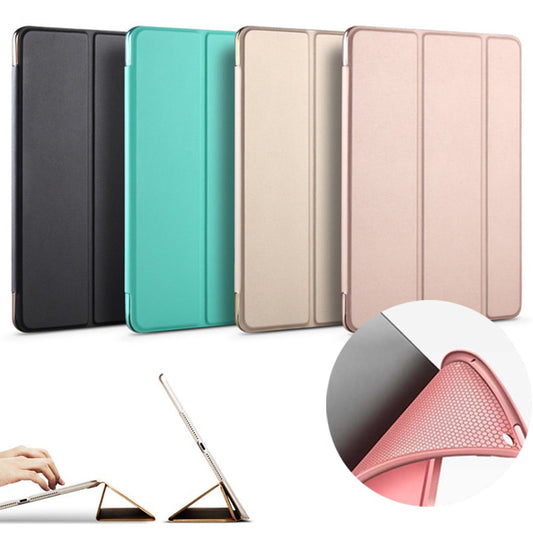 Case for New iPad 9.7 inch 2017 2018 Soft silicone bottom+PU Leather Smart Cover Auto Sleep