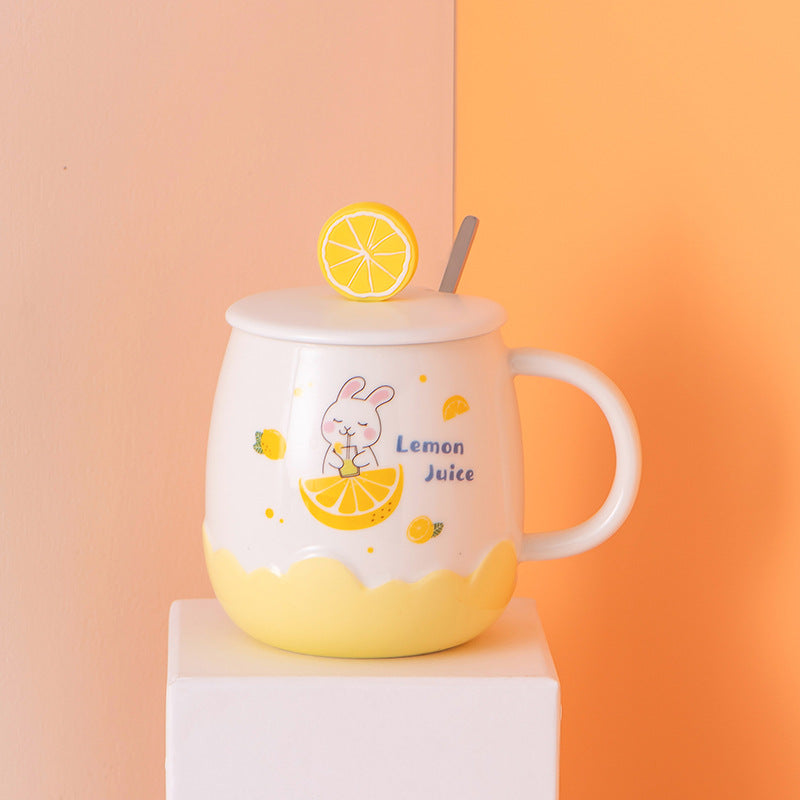 Creative Cute Embossed Ceramic Cup