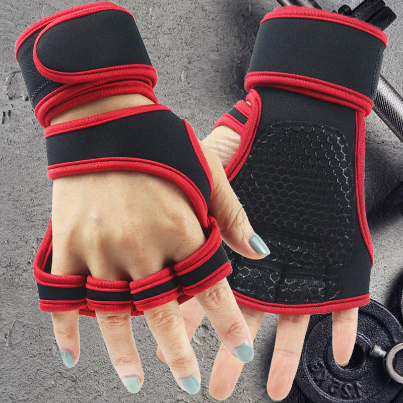 Custom logo High Quality Men Women Non-slip Workout Weight Lifting Gloves