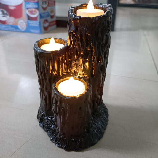 Halloween Candlestick Melting Candle Cluster Melting Black Lava Candle Holder