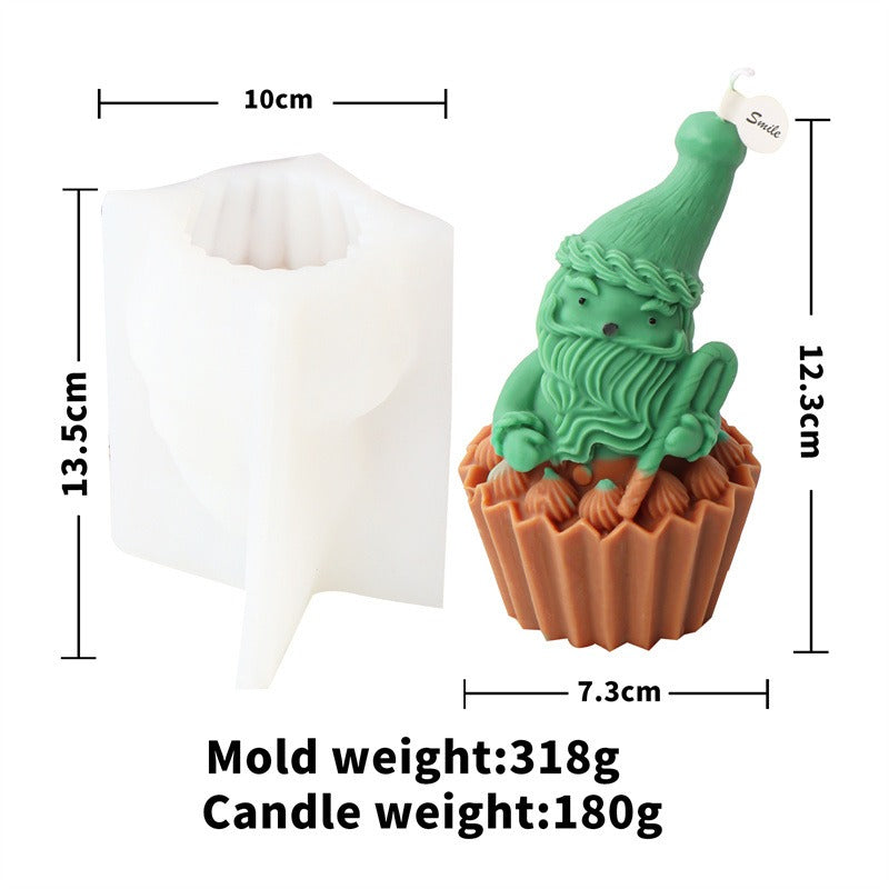 Cartoon Santa Claus candle mold Christmas