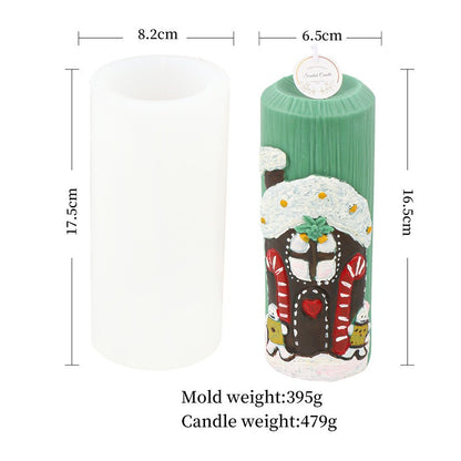 8 Nordic style Christmas Santa Claus pillar candle