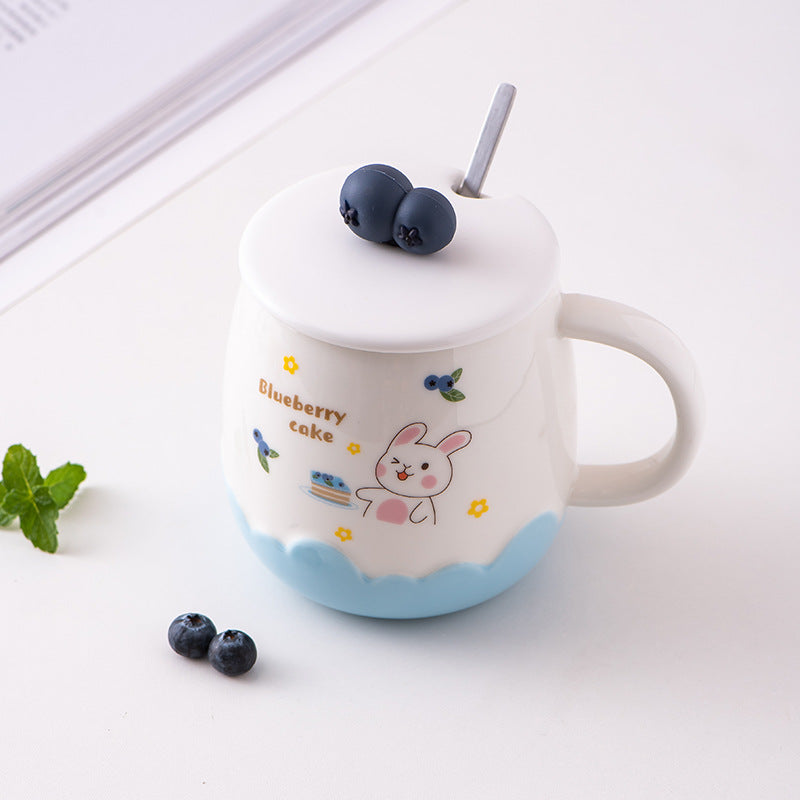 Creative Cute Embossed Ceramic Cup