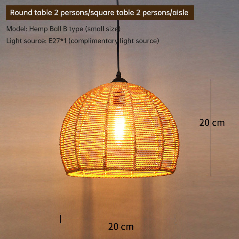 Chandelier, Household, Commercial, Hemp Rope Lamp