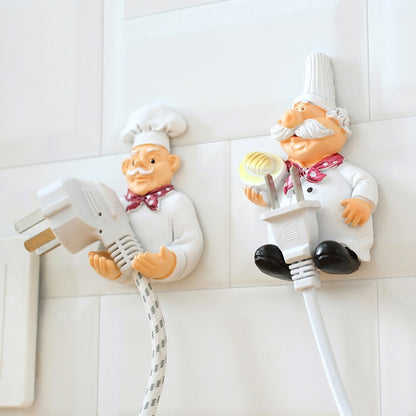 Cute Self Adhesive Wall Plug Holder Self Adhesive Plug Hook Kitchen