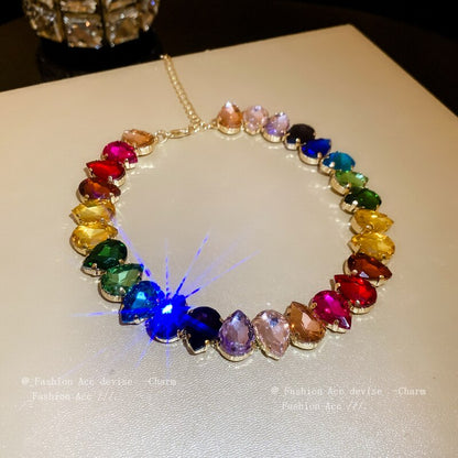 Colorful Rhinestone Crystal Necklace