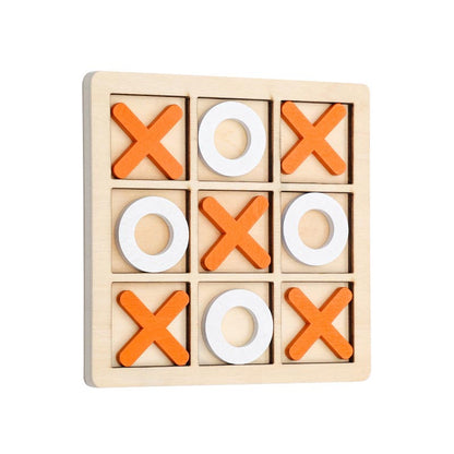 Wooden XO Three Even TIC-TAC-TOE Chess Children's Early Education Educational Entertainment Leisure Match Table Games Building Blocks Toys