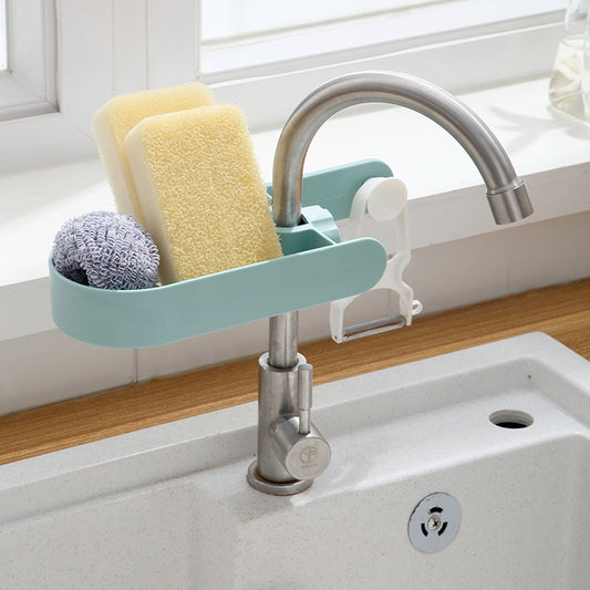 Dot Faucet Rack Household Kitchen Punch-Free Rag Sponge