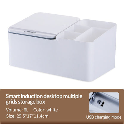 Inductive electric desktop storage box rack