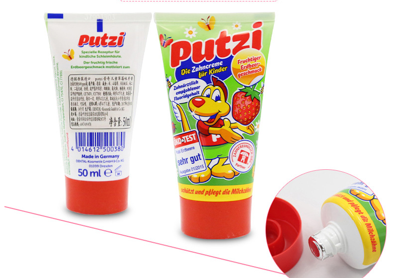 Putzi children's toothpaste 1-3-6 years old strawberry toothpaste baby can swallow toothpaste