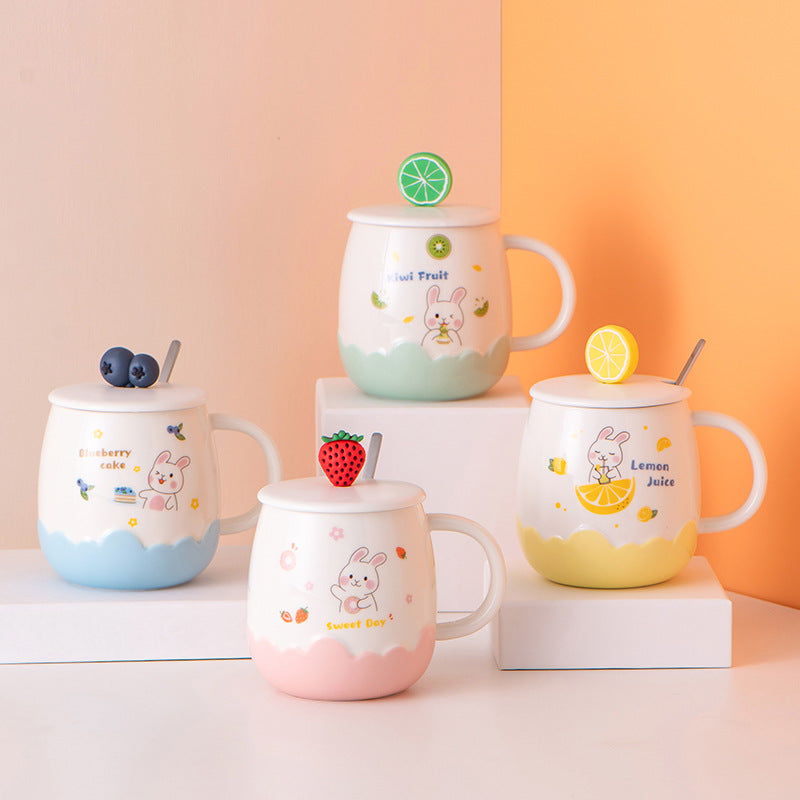 Creative Cute Embossed Ceramic Cup