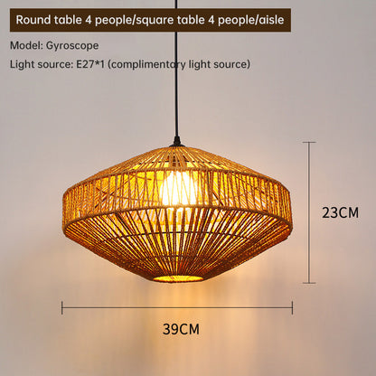 Chandelier, Household, Commercial, Hemp Rope Lamp