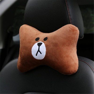 Cute Cartoon Car Headrest Pillow