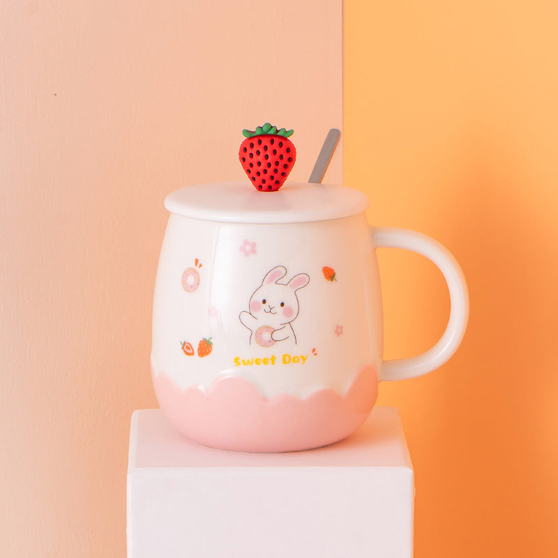 Creative Cute Embossed Ceramic Cup