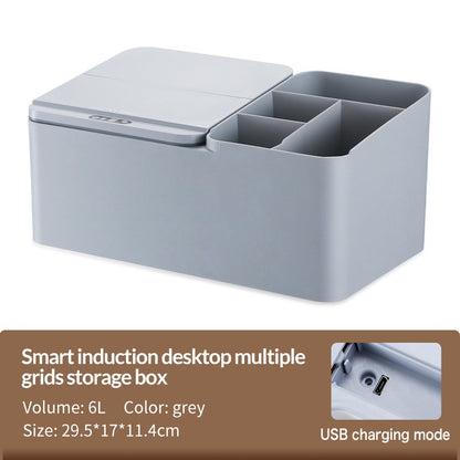 Inductive electric desktop storage box rack