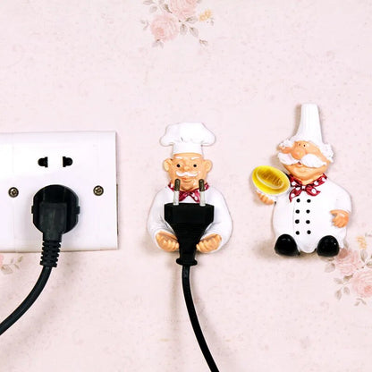 Cute Self Adhesive Wall Plug Holder Self Adhesive Plug Hook Kitchen