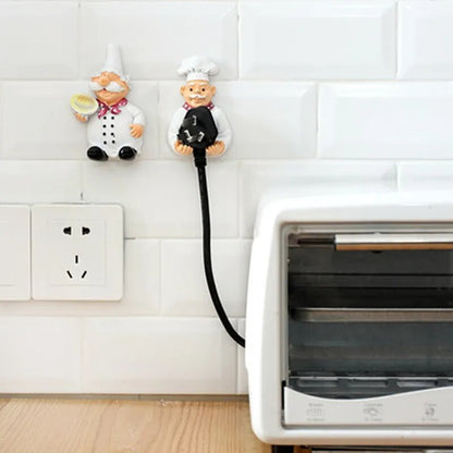 Cute Self Adhesive Wall Plug Holder Self Adhesive Plug Hook Kitchen