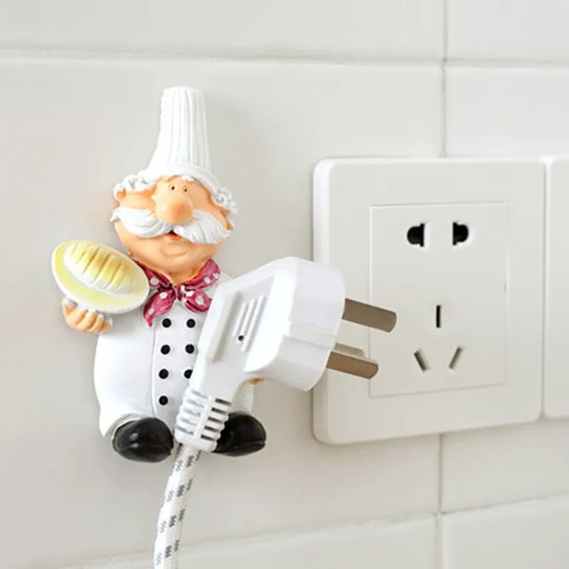 Cute Self Adhesive Wall Plug Holder Self Adhesive Plug Hook Kitchen