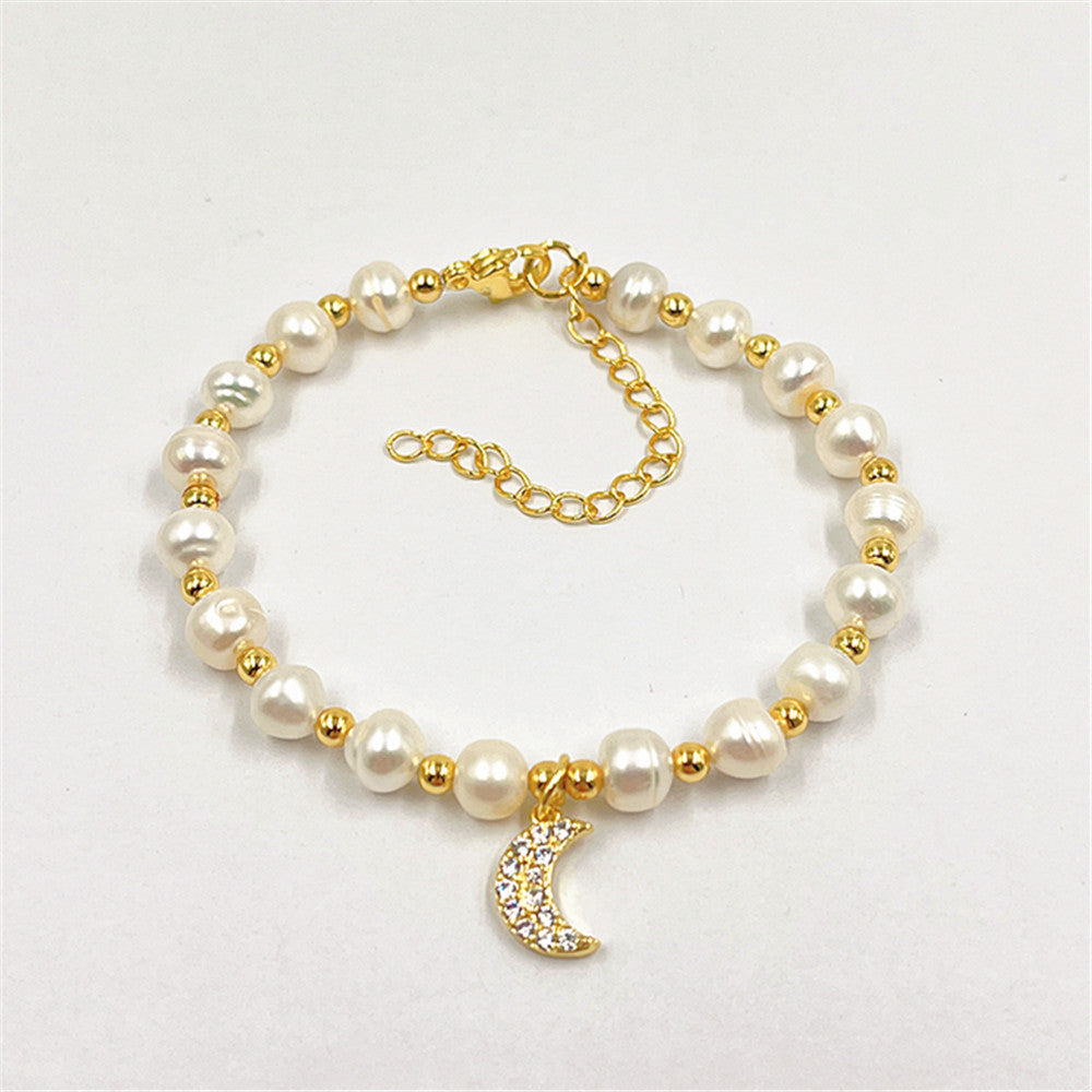 Women's Fashion Irregular Shaped Baroque Style Freshwater Pearl Bracelet