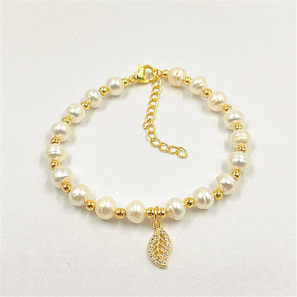 Women's Fashion Irregular Shaped Baroque Style Freshwater Pearl Bracelet