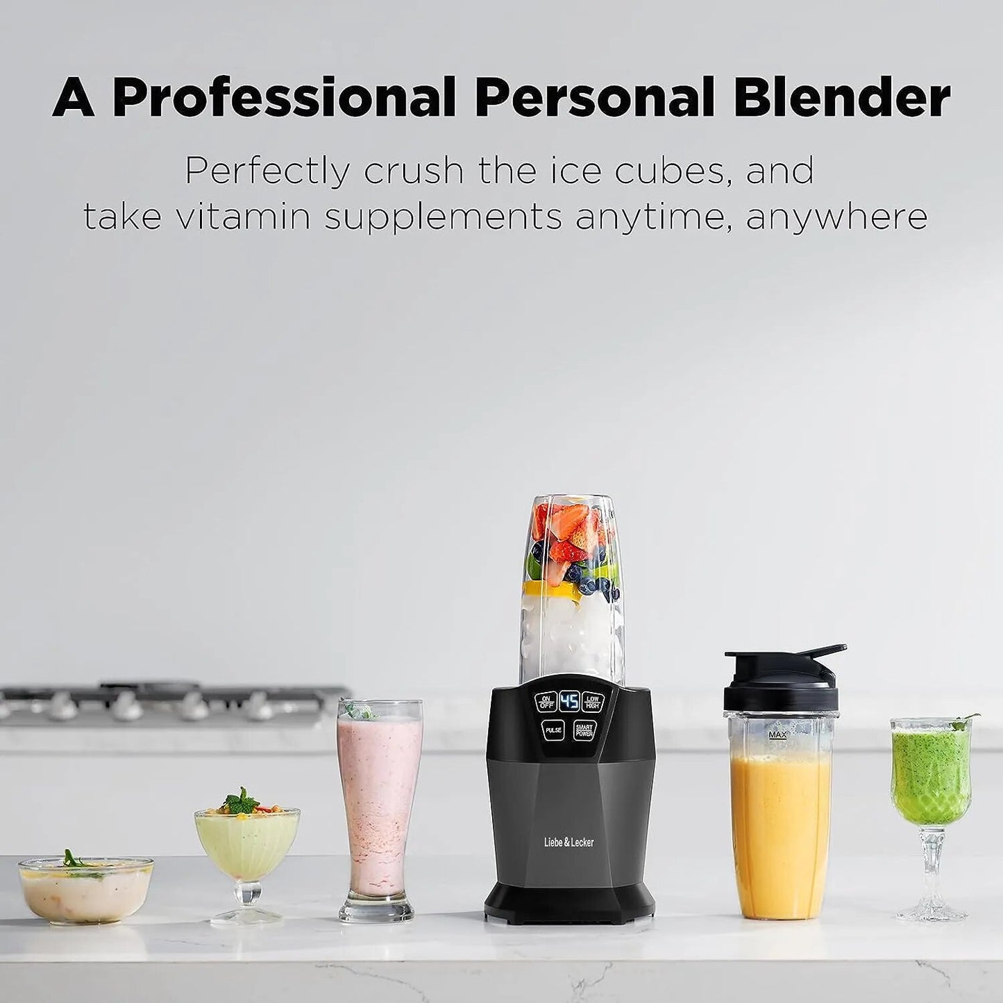 Lecker Blender with 1200-Peak-Watts